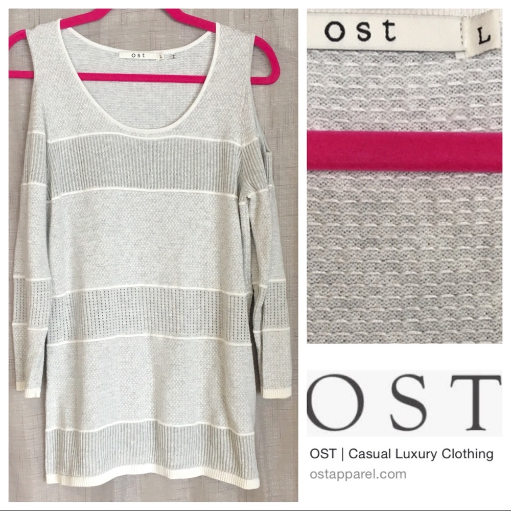 OST Cold Shoulder Sweater